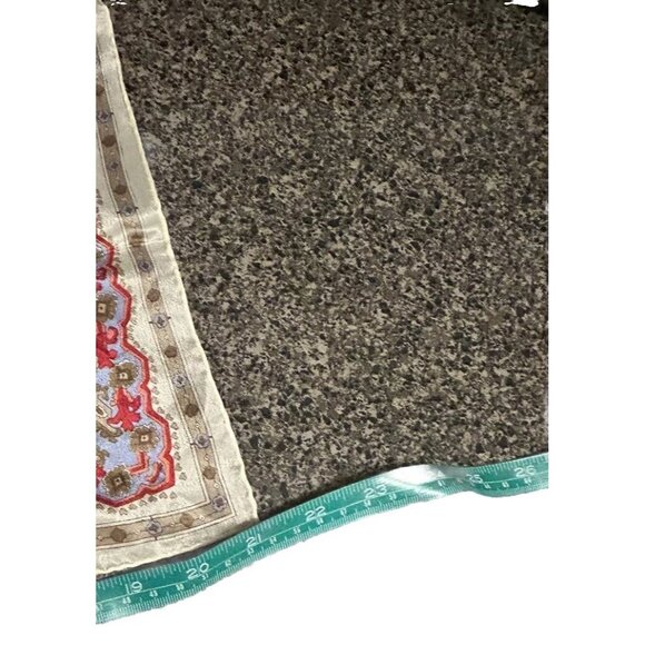 Oscar De La Renta Scarf Women Red Geometric Square Scarf Neck Breathable Beauty - Picture 4 of 4